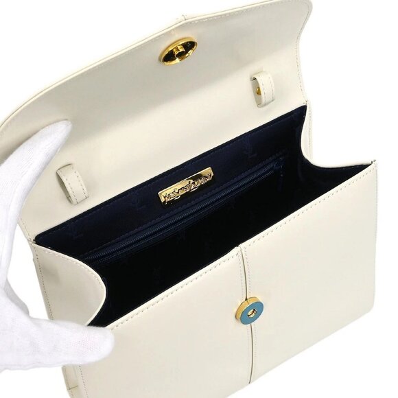 Yves Saint Laurent White 2way Handbag - Picture 7 of 10